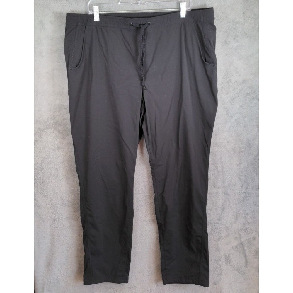 Eddie Bauer Hiking Pants Womens 18 Black Nylon Pull On Lightweight Gorpcore